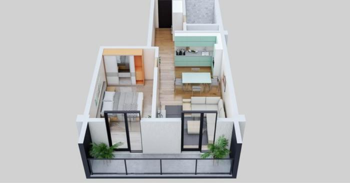 2-room apartment, ნიკო ლომოურის ქუჩა