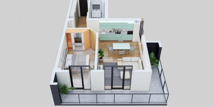2-room apartment, ნიკო ლომოურის ქუჩა