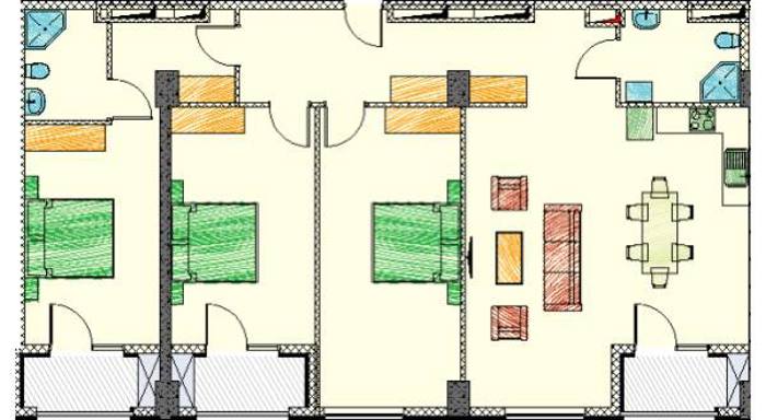 3-bedroom apartment, Tskneti