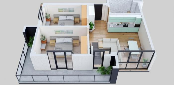 3-room apartment, ნიკო ლომოურის ქუჩა